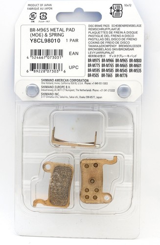 Shimano M06 Disc Brake Pads M975 M96x M800 M77X M765 M665 M601 M595 M585 M535... - Picture 2 of 2