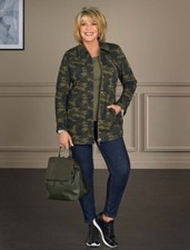 Ruth Langsford Cameo Print Utility Jacket. Khaki. Size 12. Bnwt. Rrp £75.
