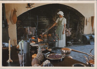 Kitchen Stratford Hall, Westmoreland County, Virginia c1980s Postcard UNP 6963.4