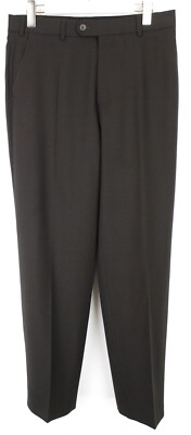 Mario Barutti X-Change Hose Herren (UK) 38L Plissiert Wollmischung Regular Brown