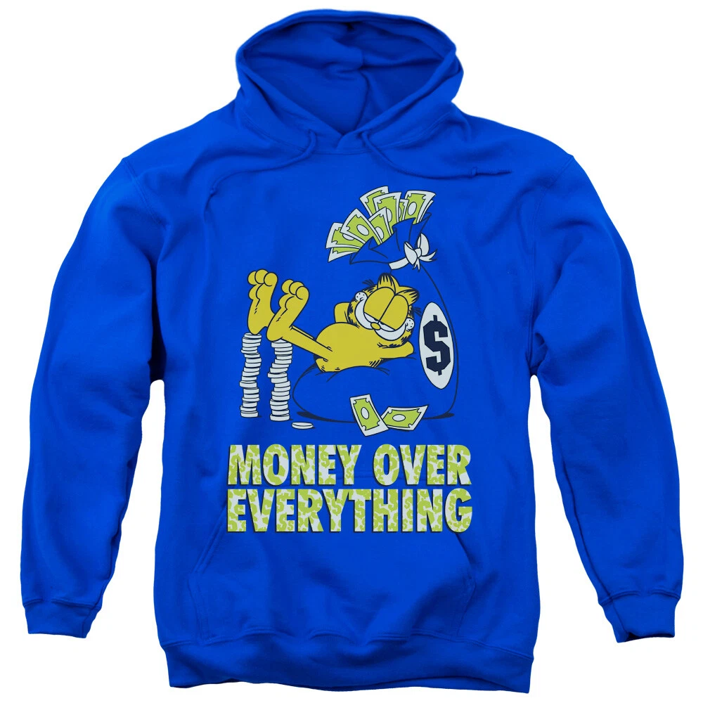 GARFIELD MONEY IS EVERYTHING Licensed Hooded and Crewneck Sweatshirt