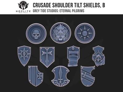 Crusade Shoulder Tilt Shields, B (x10) | Grey Tide Studios | Eternal Pilgrims |