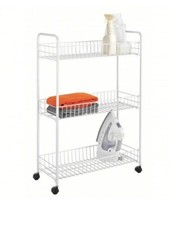 Accessory Cart: 24 in Overall Lg, 8 in Overall Wd, 32 in Overall Ht, White