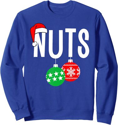 Nuts Matching Chestnuts Funny Christmas Couples Unisex Hooded Sweatshirt