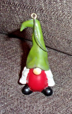 Gnome with Green Cap Christmas Holiday Ornament