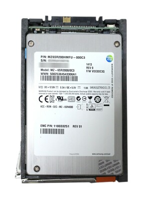 Samsung 200GB SSD SAS EMC 2.5