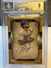 2018 Topps Five Star Autograph Gold Kris Bryant #3/10 BGS 9/10