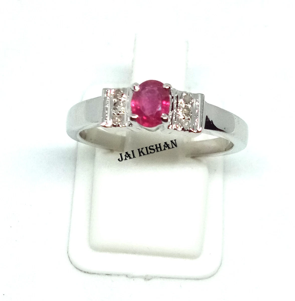 Anello In Argento 925 Con Rubino Ovale - Peso 3,83g - Gioiello Artigianale In Argento Sterling, Misura 7 (USA)