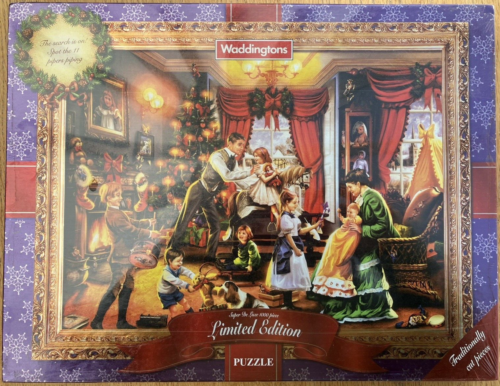 Waddingtons Christmas Morning in the Nursery Limited Edition 1000 Jigsaw Puzzle - Afbeelding 1 van 2