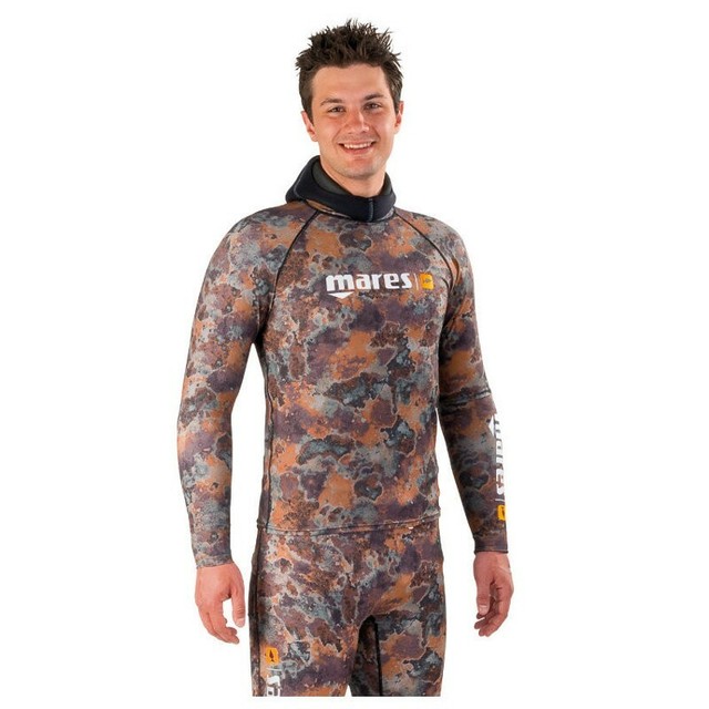Mares Rash Guard Camouflage Brown Set For Diving Snorkeling