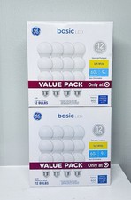 GE Basic 60-Watt EQ A19 Soft White LED Light Bulb, 12 Pack- LOT OF 2 - 24 Total 