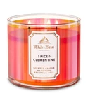 BATH & BODY WORKS WHITE BARN SPICED CLEMENTINE SCENTED 3 WICK CANDLE 14.5 oz NEW