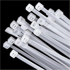 Large Zip Ties 20 Inch White Zip Ties for Outdoor Use 100 Pcs Long Cable Ties Bi