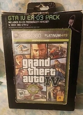GTA IV EX-03 PACK:  Headset Xbox 360 Grand Theft Auto 4 Greatest Hits NIB READ