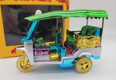 Thai Tuk Tuk Model Souvenir Collectible Miniature Bangkok Taxi w/ Box Gift