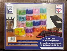 Really Useful Box 16 Storage Organizers 0.14 Litre (0.591 Cups) With Tray NEW