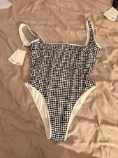 Monday Swimsuit BRAND NEW Corfu One Piece - Black Gingham *RRP £185
