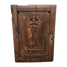 Salvaged Antique Carved Cabinet Door Panel, Oak Gothic Neo Classical