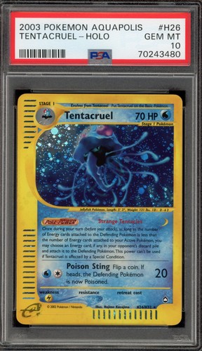 Tentacruel graded PSA 10 for sale on eBay
