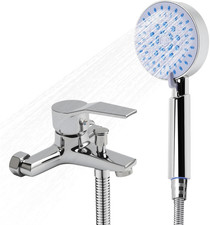 Bath Mixer Tap Shower Attachment, Wall Mounted Faucet, Single Handle, 5-Mode Han