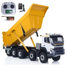 US Stock 219 3Speed RTR 1/14 Hydraulic Dump Metal RC Truck 10X10 10X6 RC Tipper