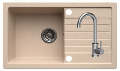 LINDBERGH  Granit Spüle ''PRO'' + Siphon Einbauspüle Küchenspüle Spülbecken