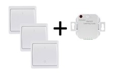 ChiliTec Funk-Schalter Pilota Casa 3x Funk-Wandschalter Unterputz Einbauschalter