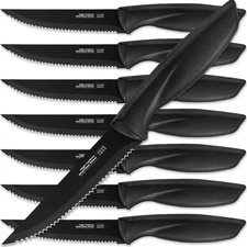 Home Hero Steak Knives, High-Carbon Stainless Steel Knife Set, Ergonomic Handles
