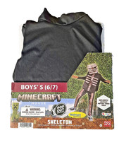 Disguise Minecraft Movie Skeleton Costume Boys Small S 6/7 Pop Out NEW
