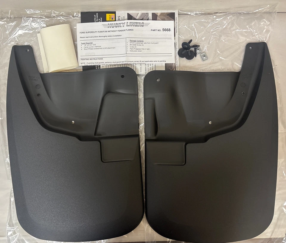 Forros Husky - Guardabarros delanteros, negro (1 juego) para Ford F250 y F350 #56681 #L349-F Foto 2 de 4