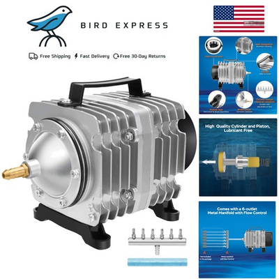 #ad Commercial Aquarium Air Pump 600 1750 GPH Aluminum Pond Aerator Fish Tank $55.99