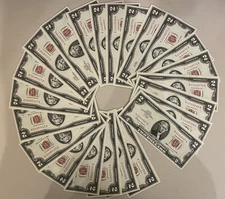 Consecutive 1953 & 1963 Two Dollar Red Seal Notes Certificate Bill $2 Sequential