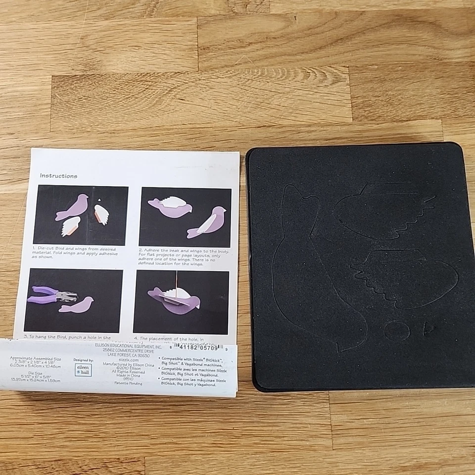 Sizzix BIGZ Vogel 657120 Eileen Rumpf Stanzschablone Scrapbooking Basteln OPEN BOX - Bild 3 von 3