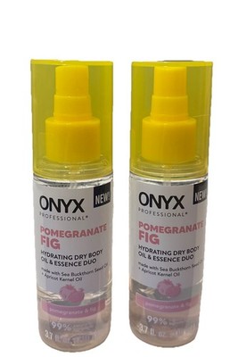 2 Pack Onyx Profesional Pomegranate Fig Hydrating Dry Body Oil & Essence 3.7oz.