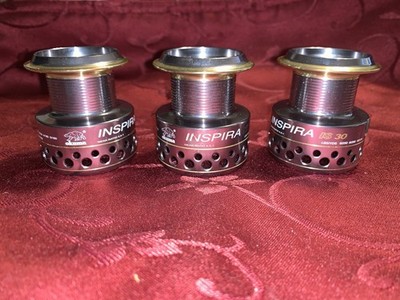 3 Okuma INSPIRA IS30 Spare Spinning Reel Spools - Excellent condition - Fishing 