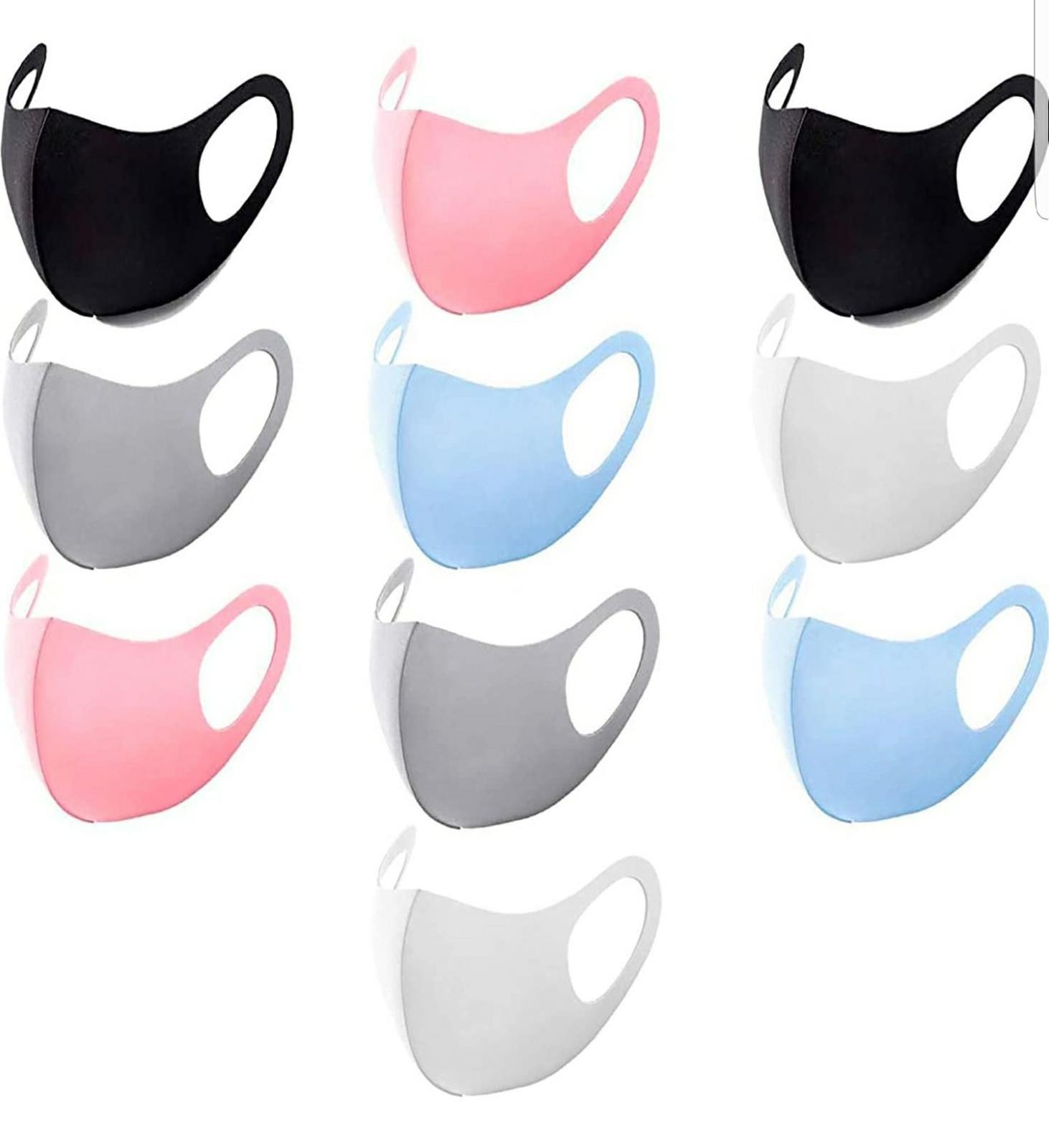 10 New Washable masks mix color fast ship