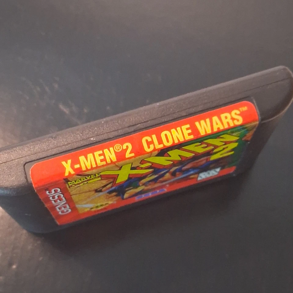 X-Men 2 II The Clone Wars Sega Genesis Vintage classic original  Game Cartridge - Image 3 of 4