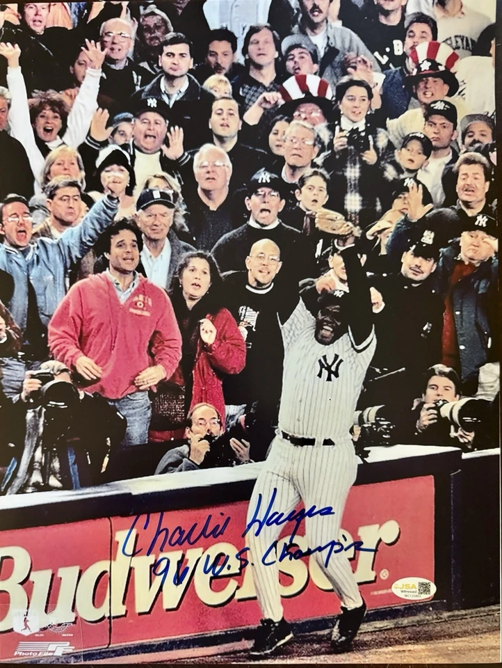 NY YANKEES CHARLIE HAYES AUTOGRAFADO 11x15 emoldurado com inscrição jsa testemunhou! - Imagem 3 de 3