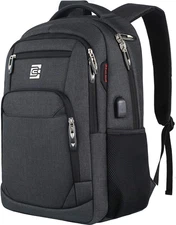 Laptop Backpack,Business Travel Anti Theft Slim Durable 15.6 Inch, Black