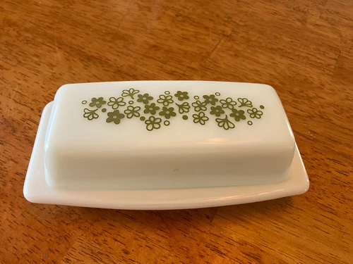 Pyrex Corelle Crazy Daisy Spring Blossom Butter Dish Vintage