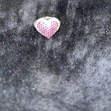 Ross Simons Sterling silver heart Pink Sapphi...
