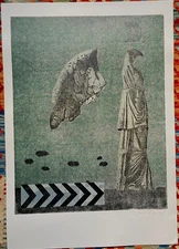 KARL RÖLLING original lithograph print SURREALISM FANTASY MYTH NETHERLANDS DUTCH