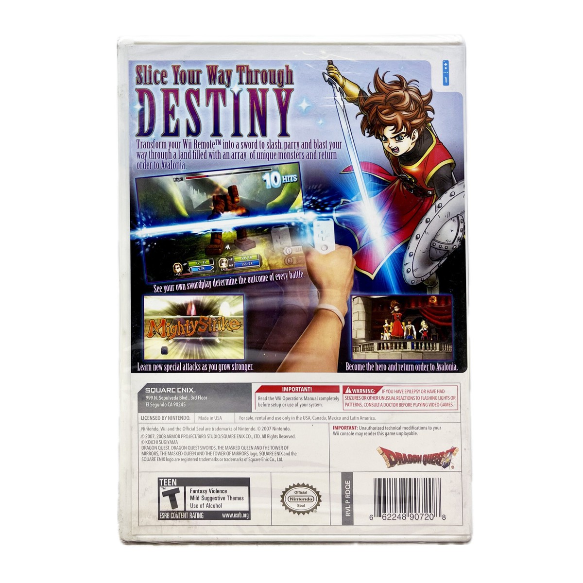 Brand New Sealed Wii Dragon Quest Swords: The Masked Queen & The