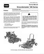 Manuale di servizio Toro 300 Groundsmaster