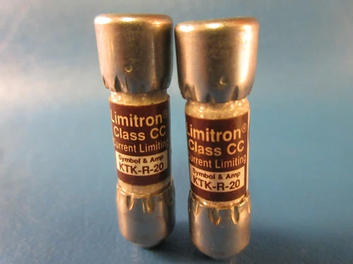 Lot of 2 Bussmann KTK-R-20 Limitron Fuse, Current Limiting, 600 Volts, 20 AMP