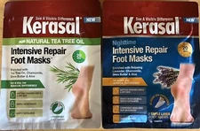 2-Kerasal Nighttime Intensive Repair Foot Masks Triple Layer Masks Lavender Aloe