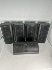 Omage black surround sound SS80-5 Speakers lot of 5.0 home theater