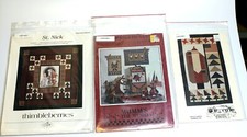 Lot of 3 Christmas Quilt Patterns vintage new old stock