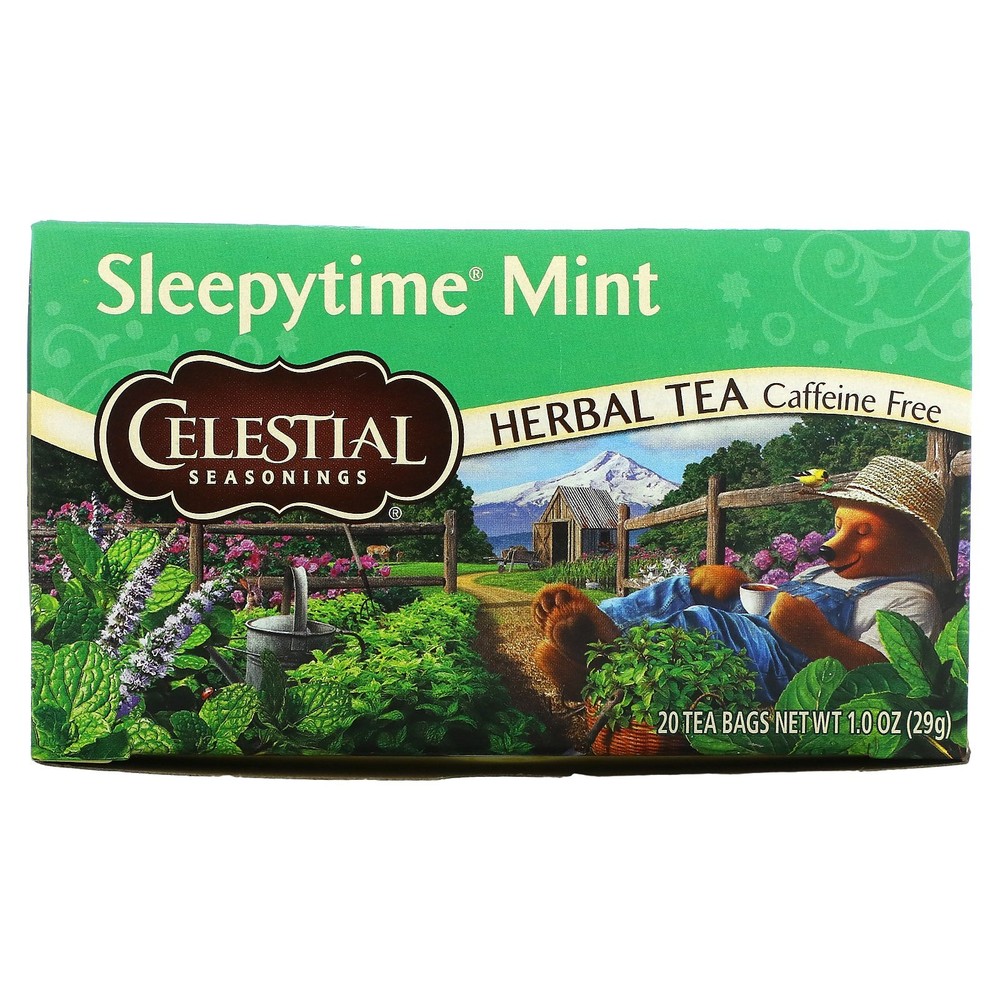 Herbal Tea, Sleepytime Mint, Caffeine Free, 20 Tea Bags, 1 oz (29 g)
