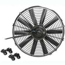 Black Auto Cooling Fan radiator 14" A/C Universal Straight Blade Performance Fan